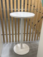 Stehtisch / Bistrotisch, weiss, gebraucht, muss weg!