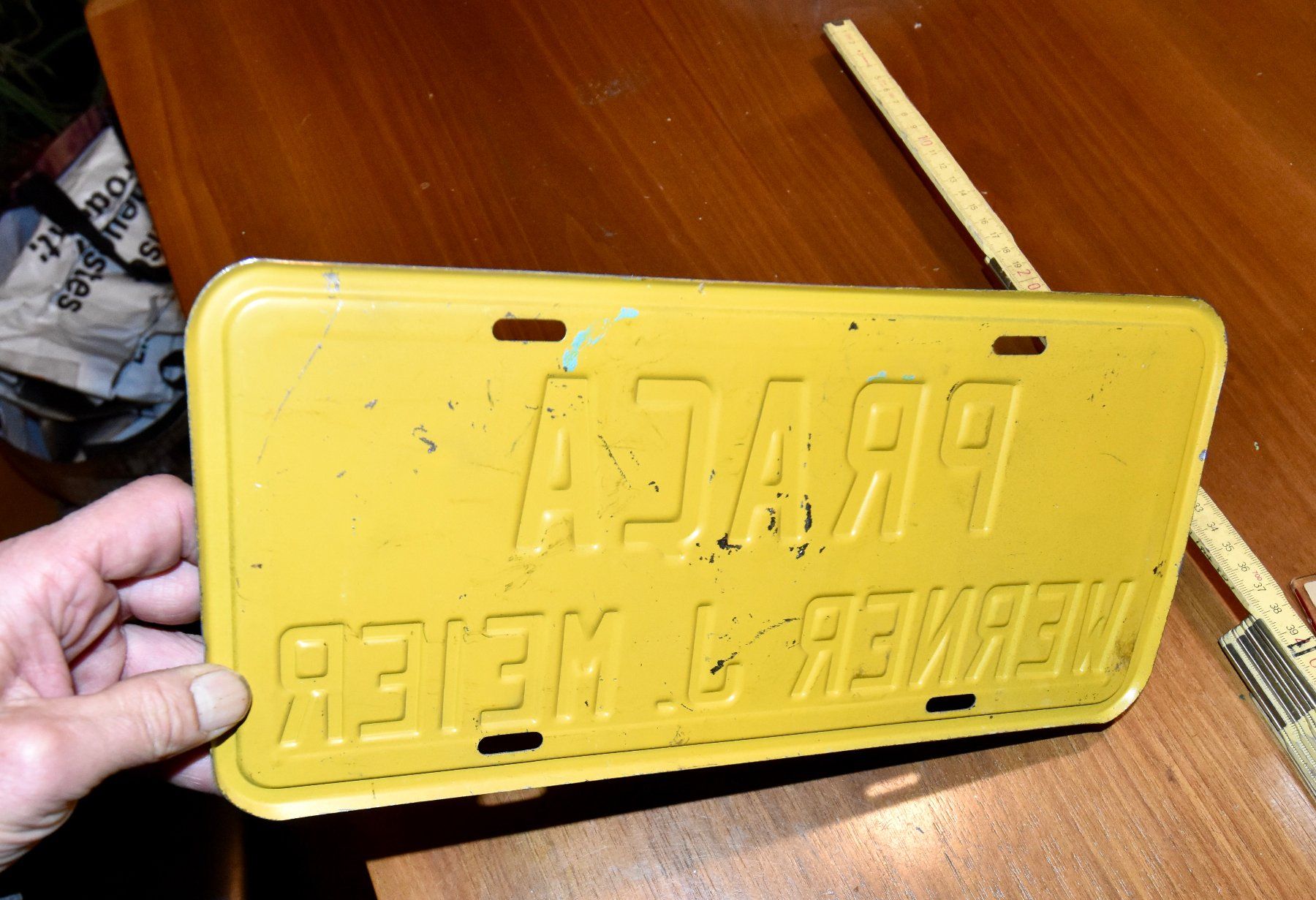 Schilder: VINTAGE Praca Werner J. Meier BLECHSCHILD brasilien? – Gebraucht aus Pfaffhausen von mono_rec 3