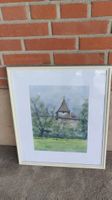 Bild Aquarell Schloss Sommer Baum (LG)