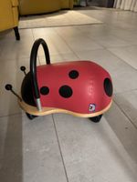 Laufrad Marienkäfer rot mit Griff Holz Plattform