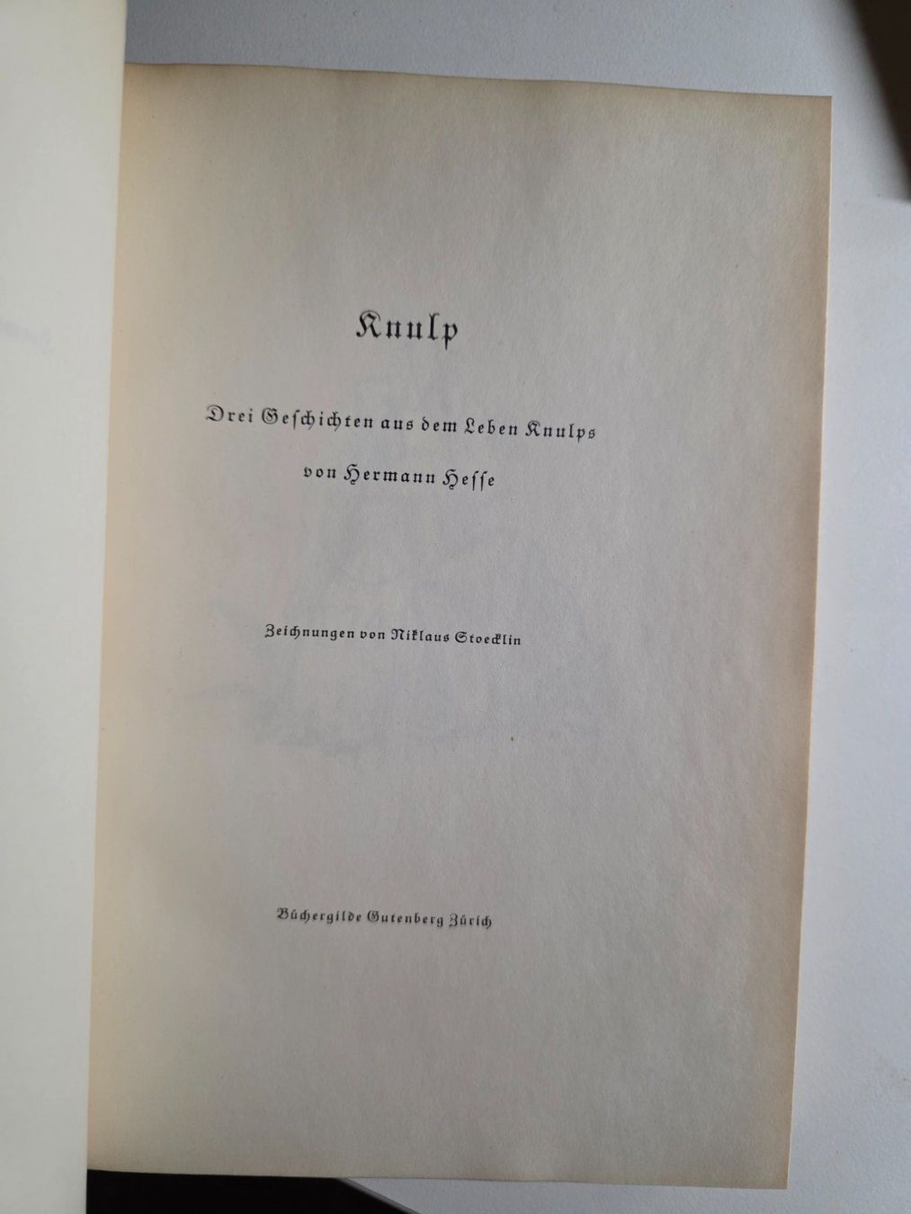 Libri: Knulp - Hermann Hesse - Gutenberg 1945 – Usato da Walterswil BE venduto da Lonitti 7