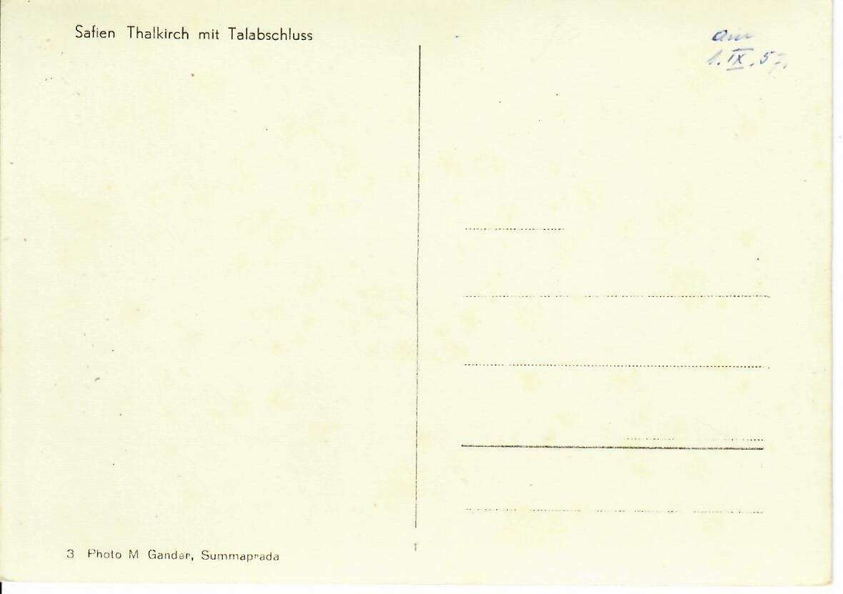 Cartoline postali: Safien - Thalkirch mit Talabschluss – Usato da Hochdorf venduto da Ziegel-16 1