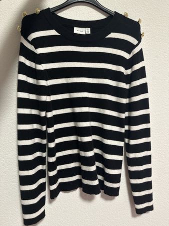 Vila Damen Pullover schwarz / weiss, Grösse M