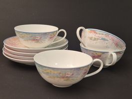 Villeroy & Boch Summer Dreams Set 4 Tee Tassen Bone China