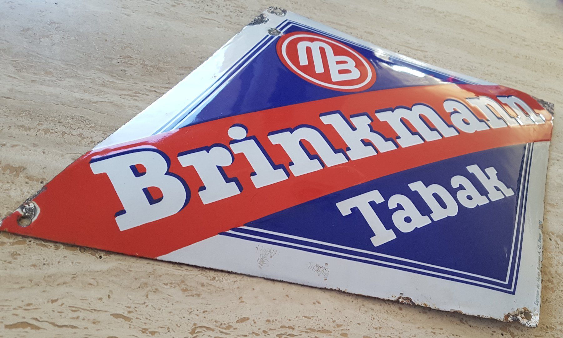 Insegne: Emailschild " BRINKMANN TABAK " sehr alt – Usato da Wagen venduto da email-ernst 2