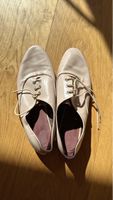 Zara Trafaluc Lace-Up Shoes - Size 40 - Beige Leather