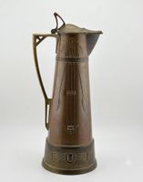 Jugendstil Kupferkanne Carl Deffner Esslingen 1900 - 1920
