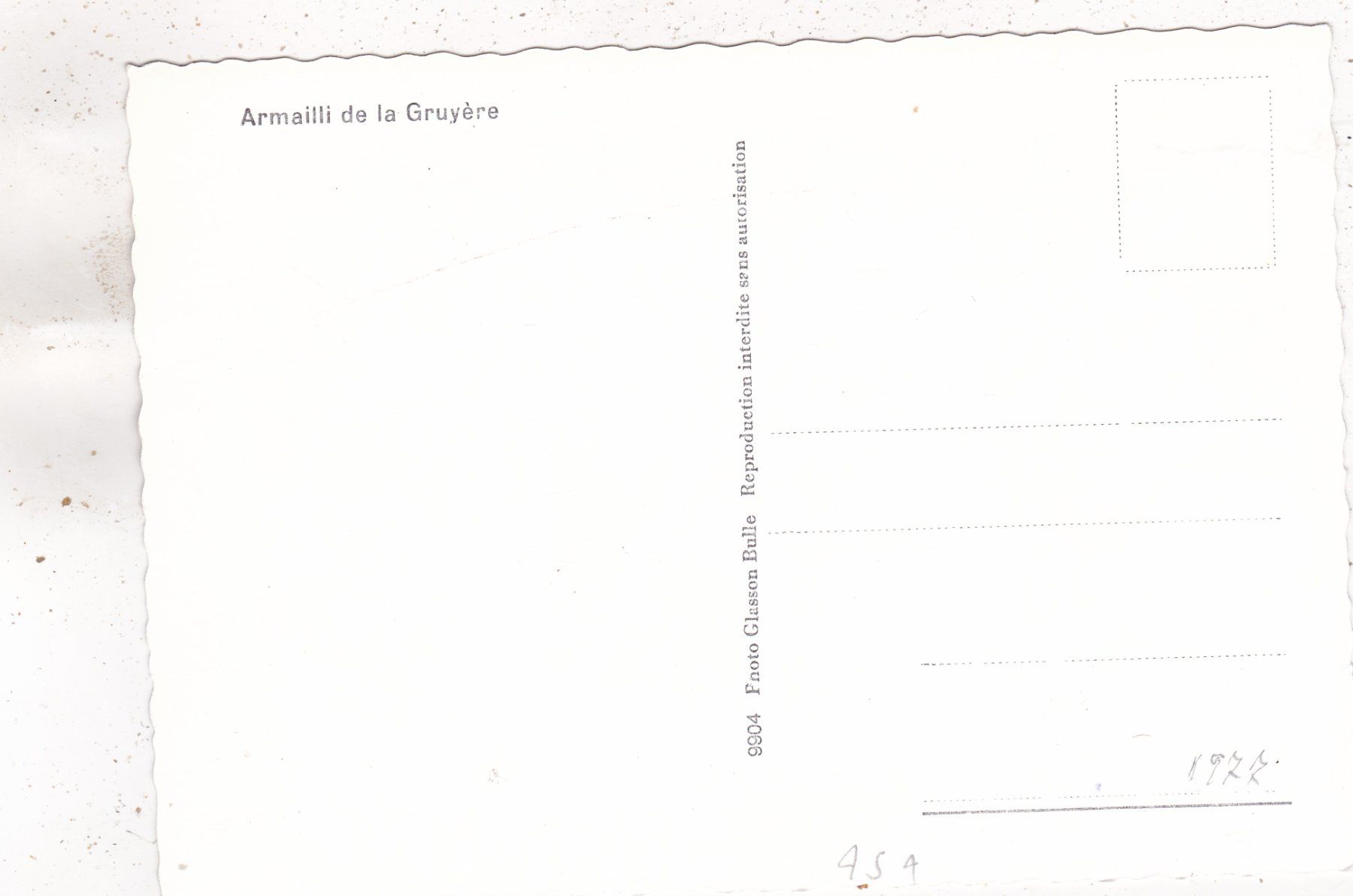 Ansichtskarten: Armailli de la Gruyère – Gebraucht aus Herisau von Lisegrat2008 1