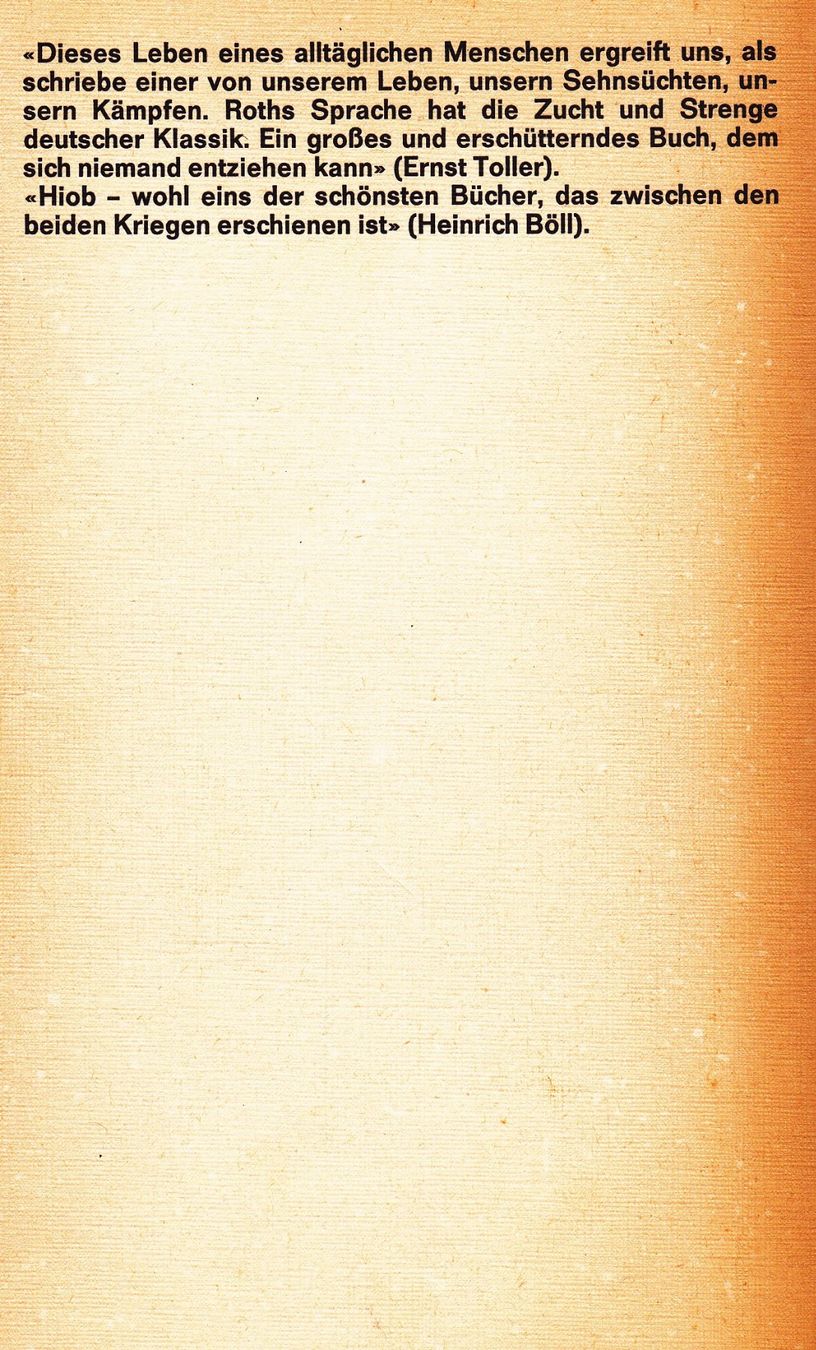 Libri: Joseph Roth    Hiob    rororo Taschenbuch – Usato da Luzern venduto da Pinot88 3