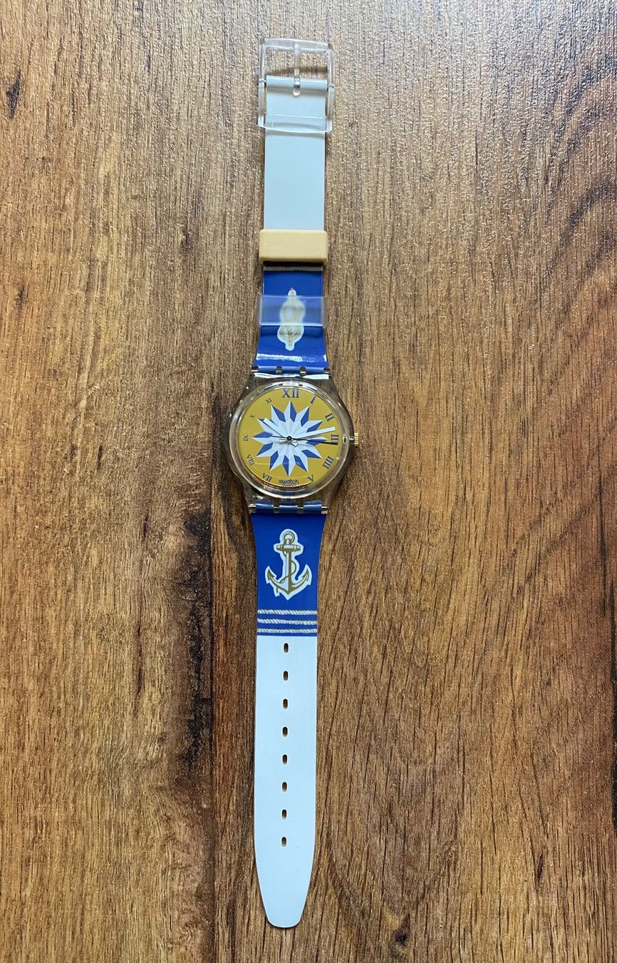 Swatch Orologi: Design Swatch Blue Anchorage Uhr – Usato da Olten venduto da sportwelt