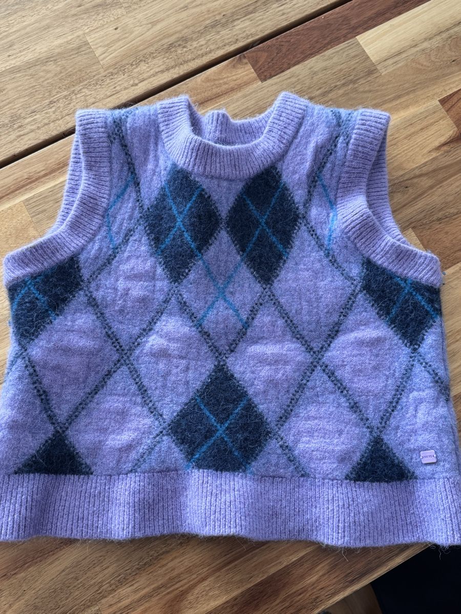 Gilet & Giacche senza maniche: Marc O'Polo Denim Wool Blend Vest, Argyle Pattern, Size XS – Usato da Rümlang venduto da Fox_19