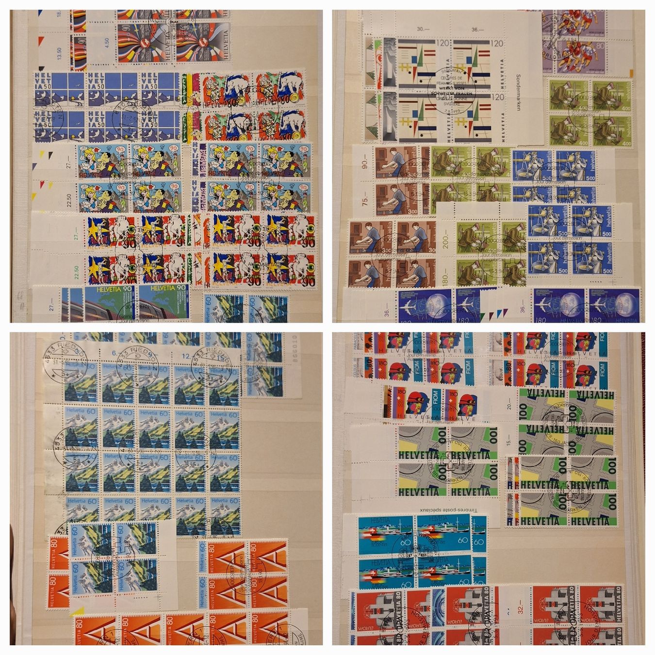 Tous les timbres: 4er Blocks Sammlung 1982 - 2000  – D'occasion à Balgach par SIMEON27 2