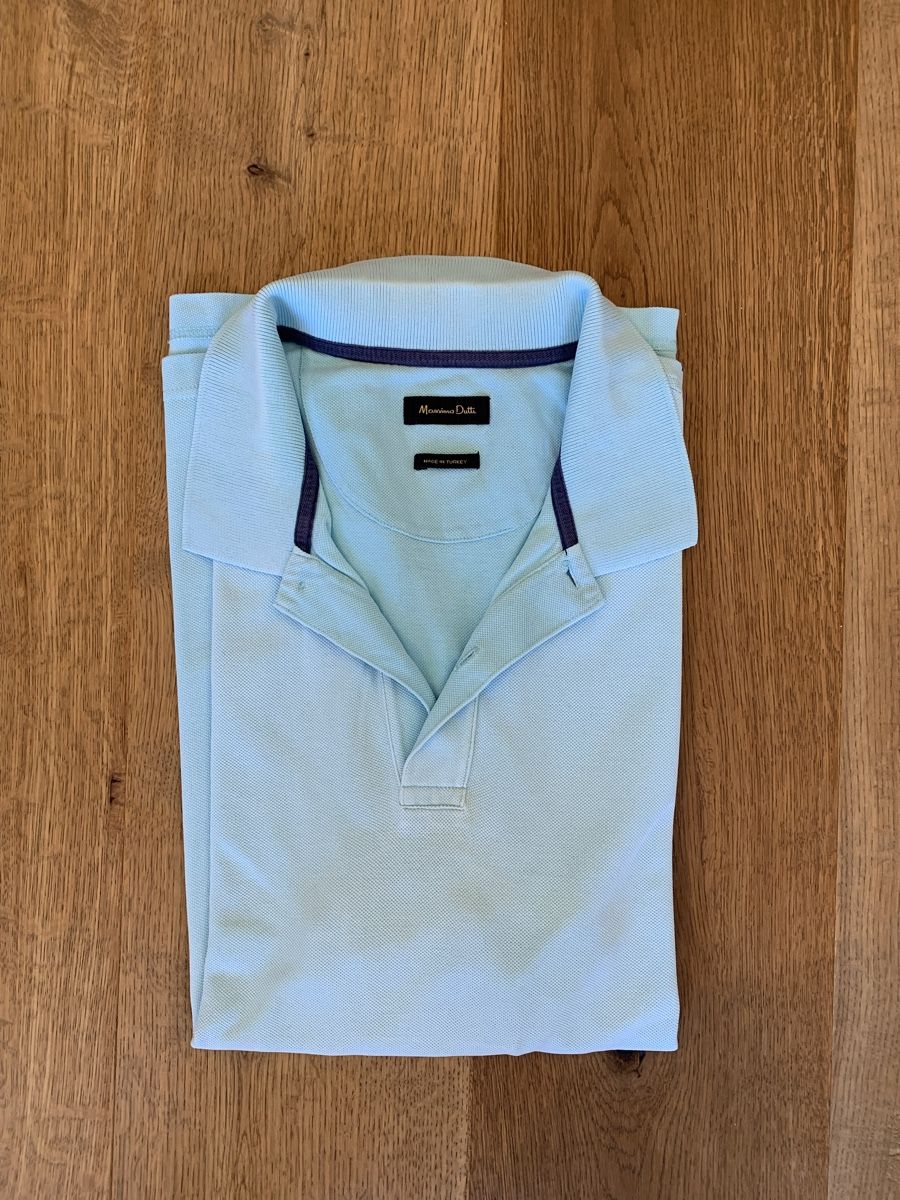 Massimo Dutti Polos: Polo Massimo Dutti taille XXL 100 % coton bleu clair – D'occasion à Genève par sanchka0