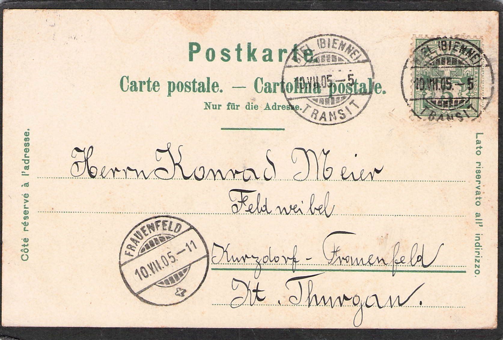 Cartoline postali: Litho Biel , gel. 1905 – Usato da Reichenburg venduto da Pipo-67 1