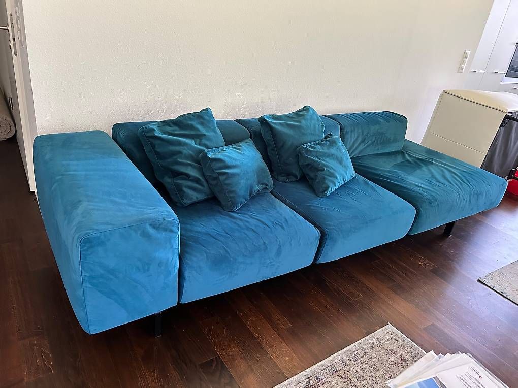 Divani: 3er Sofa Kartell Largo Grün Samt – Usato da Baden venduto da and_t8bc