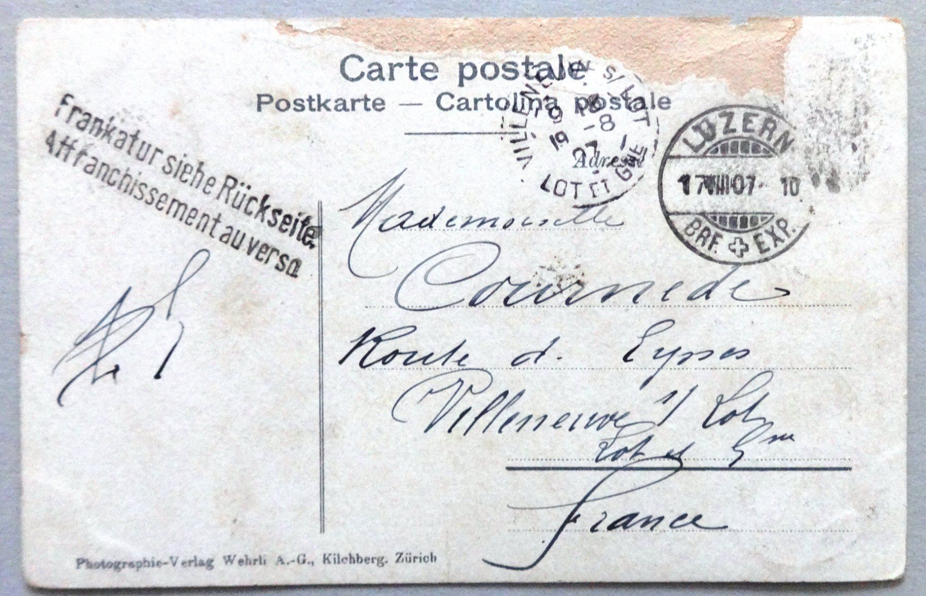 Cartoline postali: Luzern, Promenade und Pilatus – Difettoso da Fétigny venduto da Billy2miny 1