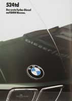 NEUWAGEN PROSPEKT | 5ER BMW - 524td - TYP E28   | AB 01.1985