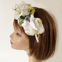 Haarschmuck Haarreif mit Blumen Brautschmuck VINTAGE 1960s