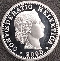 20 Rappen 2000 stgl. / aus Münzsatz