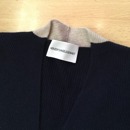 Herzensangelegenheit Jacke marine beige m Cashmere Gr 42