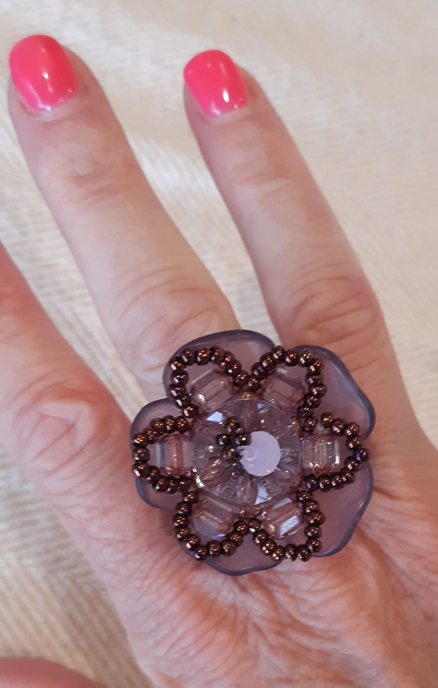 Anelli: Bague fantaisie ajustable en fleur – Usato da Champvent venduto da lallina1974 2
