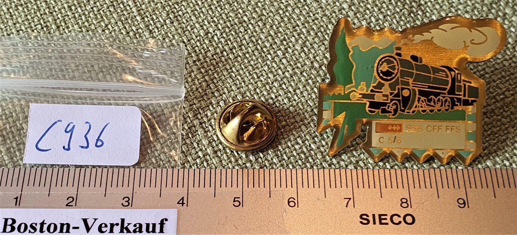 Plaketten & Abzeichen: C936 - Pin SBB CFF FFS C5/6 Lokomotive – Gebraucht aus Reinach BL von Boston-Verkauf 2