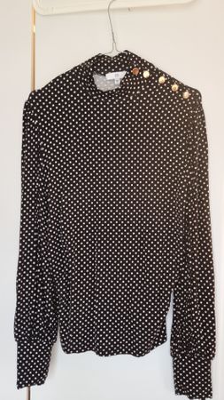 Chemisier grossesse à pois noir et blanc,  Taille M - La Red