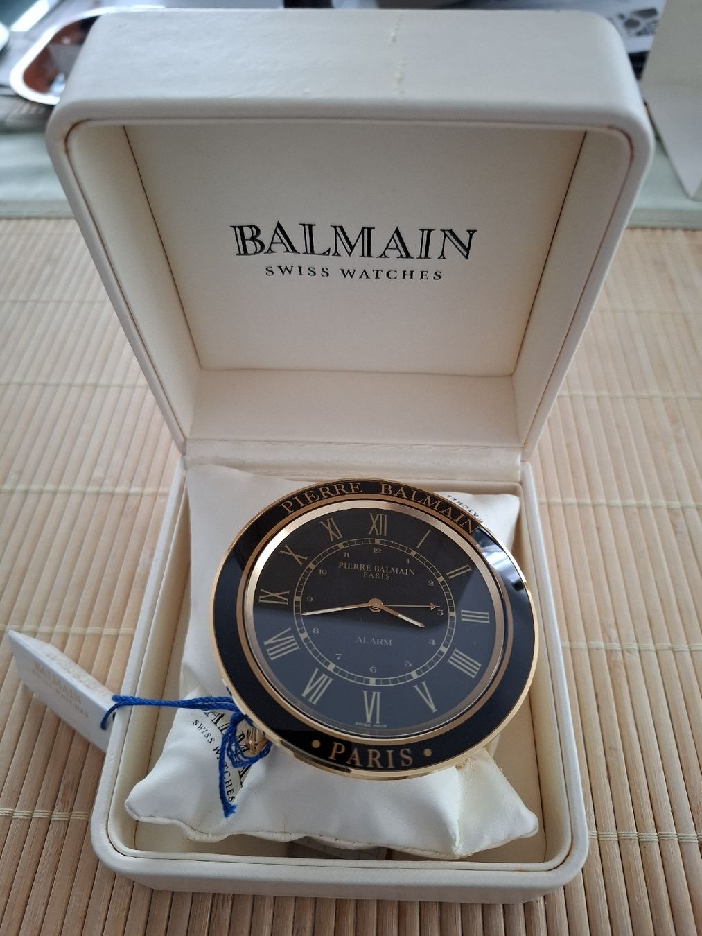 Orologi da terra & Orologi da parete: Horloge de table réveil Balmain – Nuovo e nell'imballaggio originale da Le Locle venduto da Lapidary.Duc