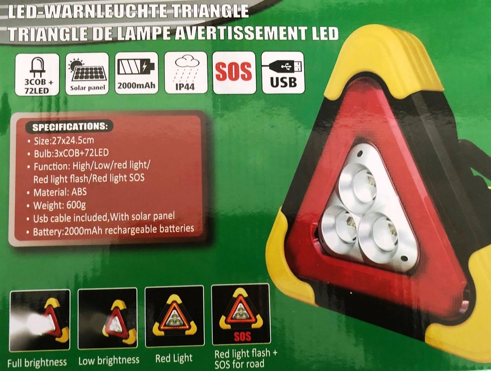 Auto Warndreieck LED / Notbeleuchtung