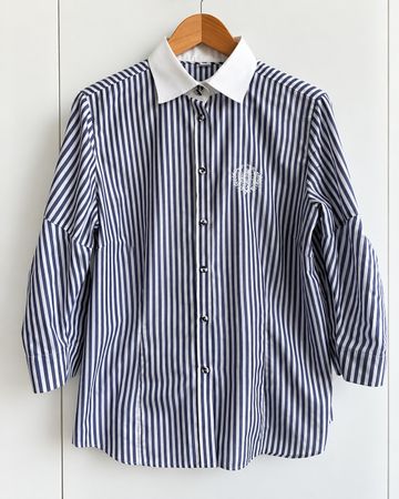 ETERNA - Damenbluse Gr. 46 - blau/weiss gestreift