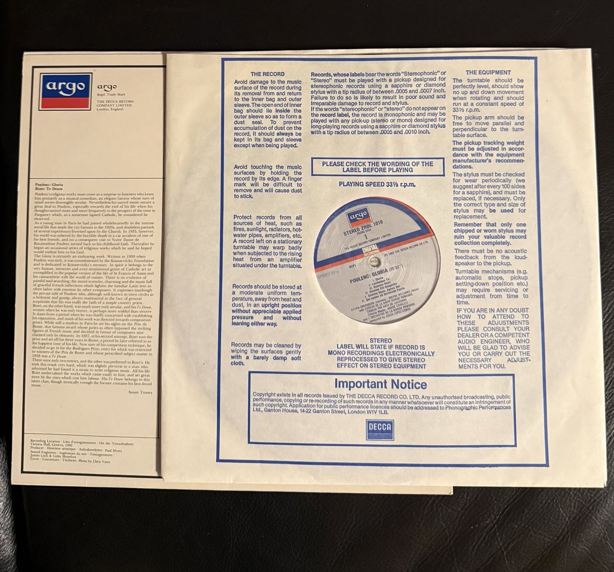 Dischi in vinile: Schallplatte Gloria Te Deum Vinyl LP – Usato da Goldach venduto da Messerguru 3