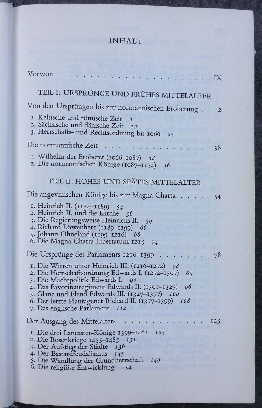 Libri: Geschichte Englands, 1. Auflage 1968 – Usato da Oberriet SG venduto da ganesh435 4