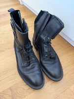 ZARA Boots Black Leather Size 39 Used Condition