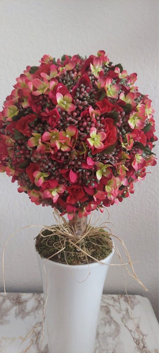 Tutte le decorazioni: Deko-Kugelbaum, Kunstblumen, Topf, 45cm hoch, Herbstdeko – Usato da Basel venduto da Pureza82