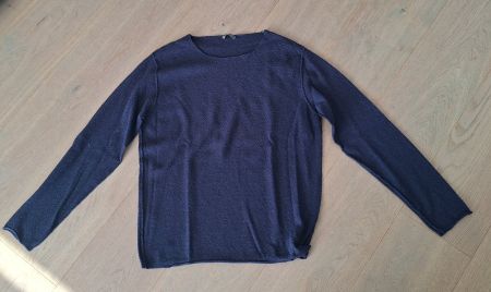 Herren Pullover, dunkelblau Strukturstoff Grösse M