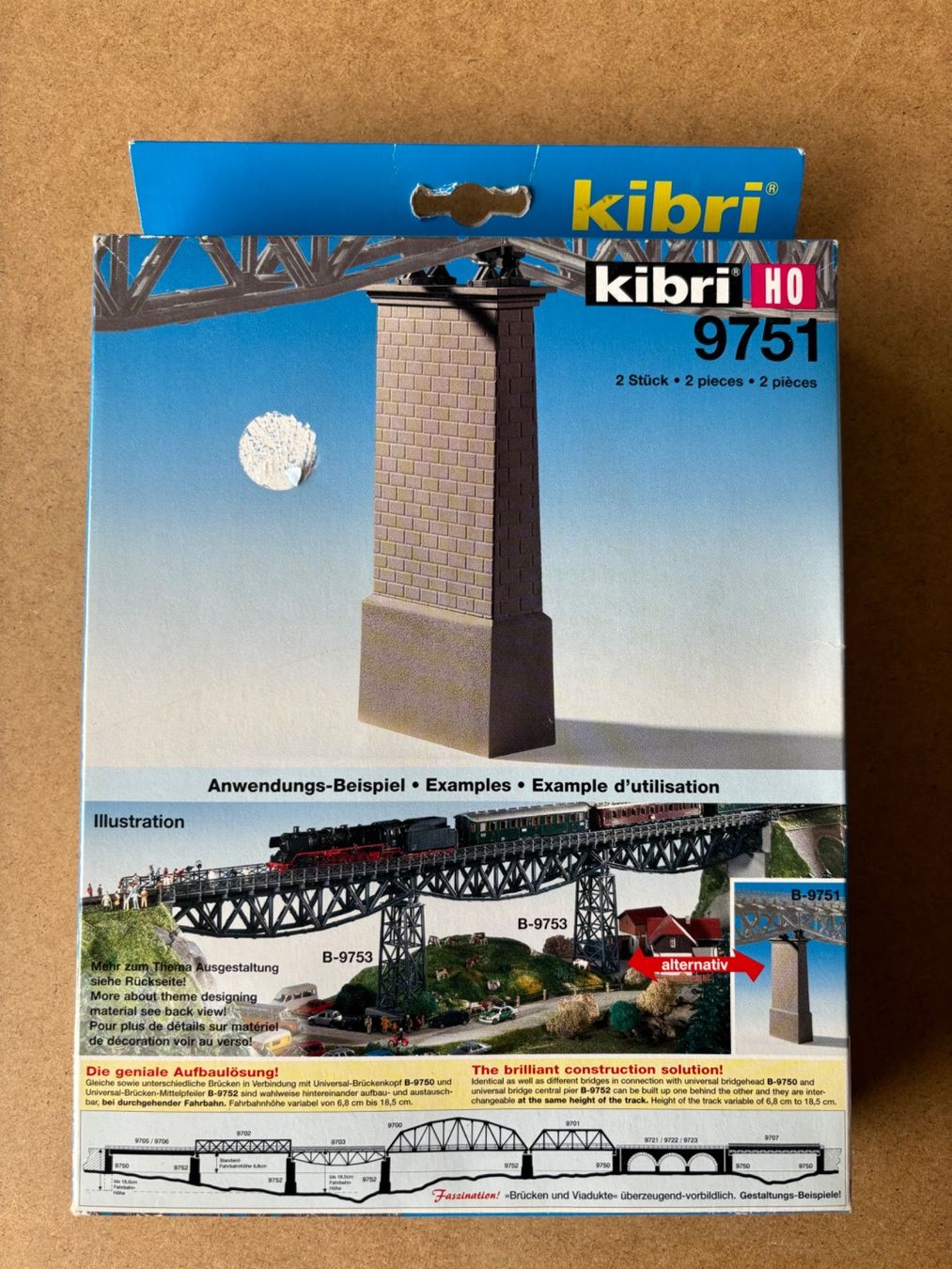 Kibri Modelleisenbahnen: Kibri 9751Mittelpfeiler Viadukt 2 St. – Neu und originalverpackt aus Hauterive NE von eriamch