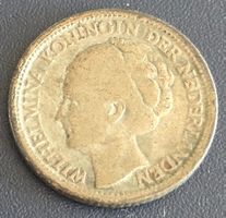 Silbermünze Curacao 1/4 Gulden 1944 Wilhelmina