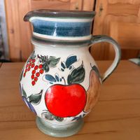 HAAS Keramik Karaffe, bemalte Handarbeit, fasst 2.5 Liter