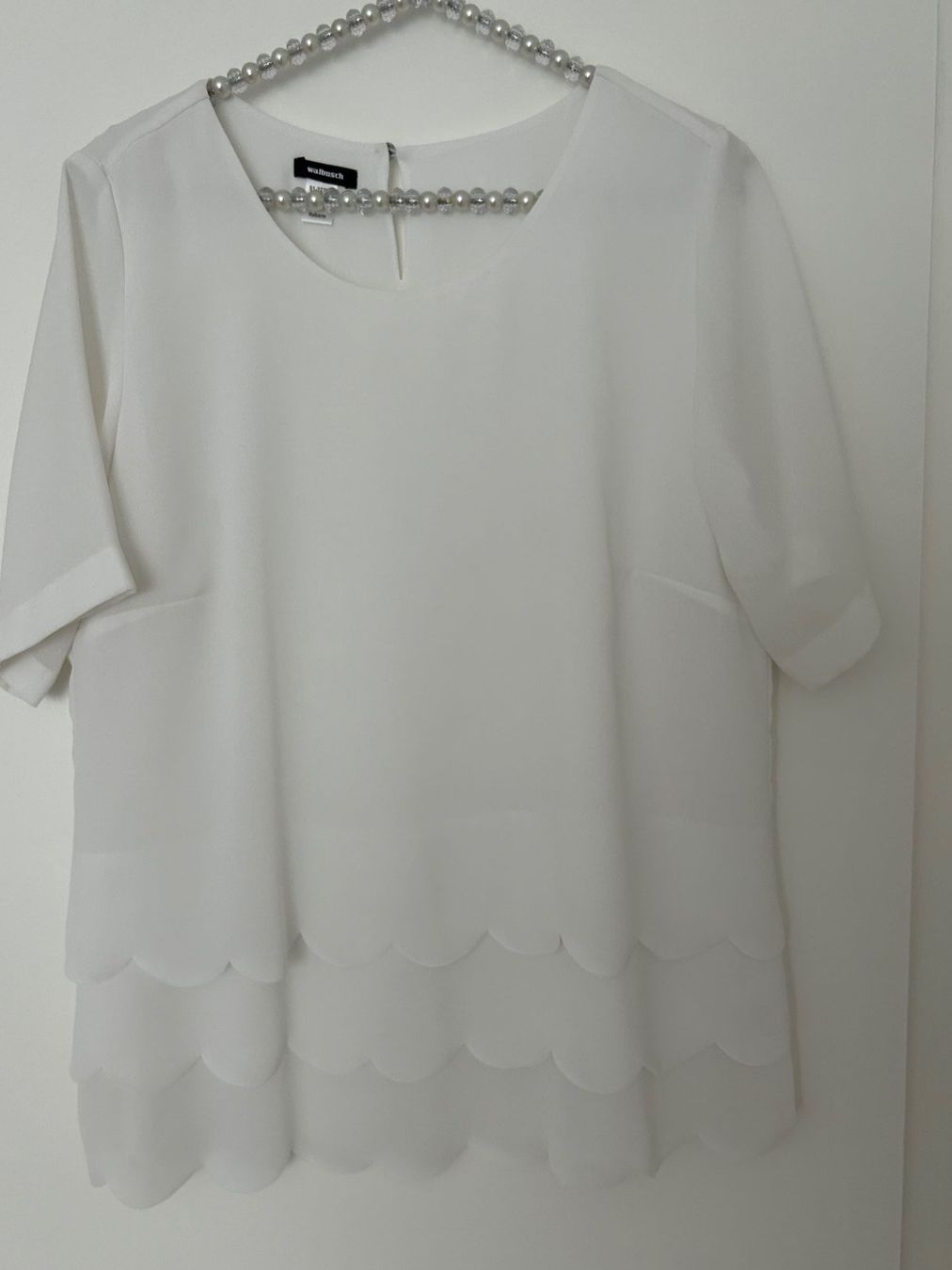 Walbusch Camicette: Wunderschöne Walbusch Bluse Weiss Gr. 38/40 Elegant – Usato da Horn venduto da Resvi