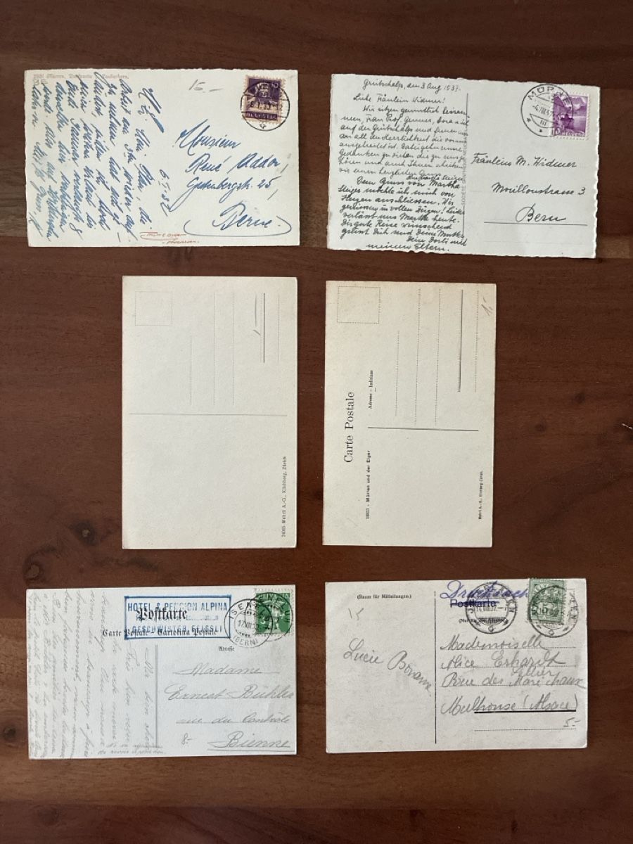 Ansichtskarten: 10 Ansichtskarten Schweiz von Mürren BE. 1 – Gebraucht aus Oftringen von Cla.vD.74 3