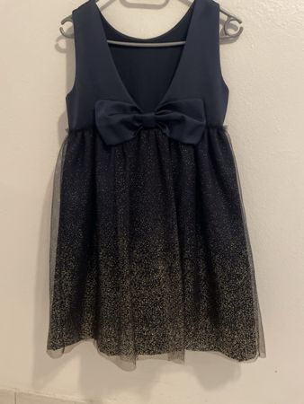 Neues dunkelblaues Vertbaudet Kleid festlich Gr.150