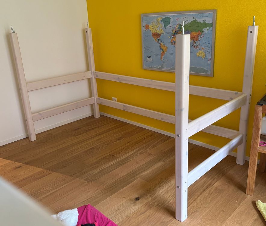 Flexa Hochbett Erhöhung mit Leiter und seitlichen Schutz | Kaufen auf ...