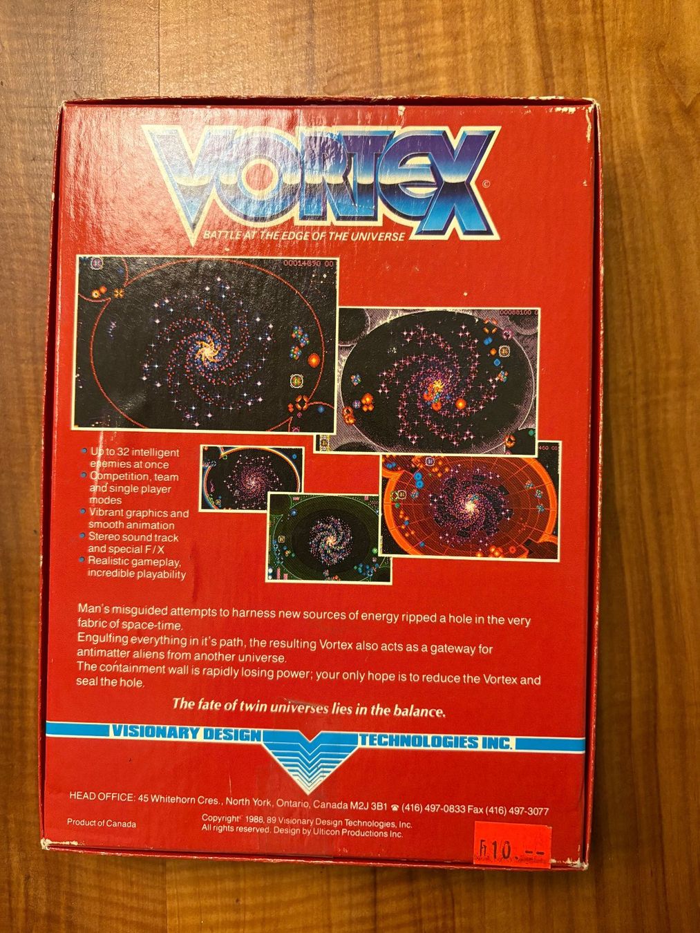 Giochi: Amiga Spiel: Vortex – Usato da Niederhasli venduto da Manuf0 1