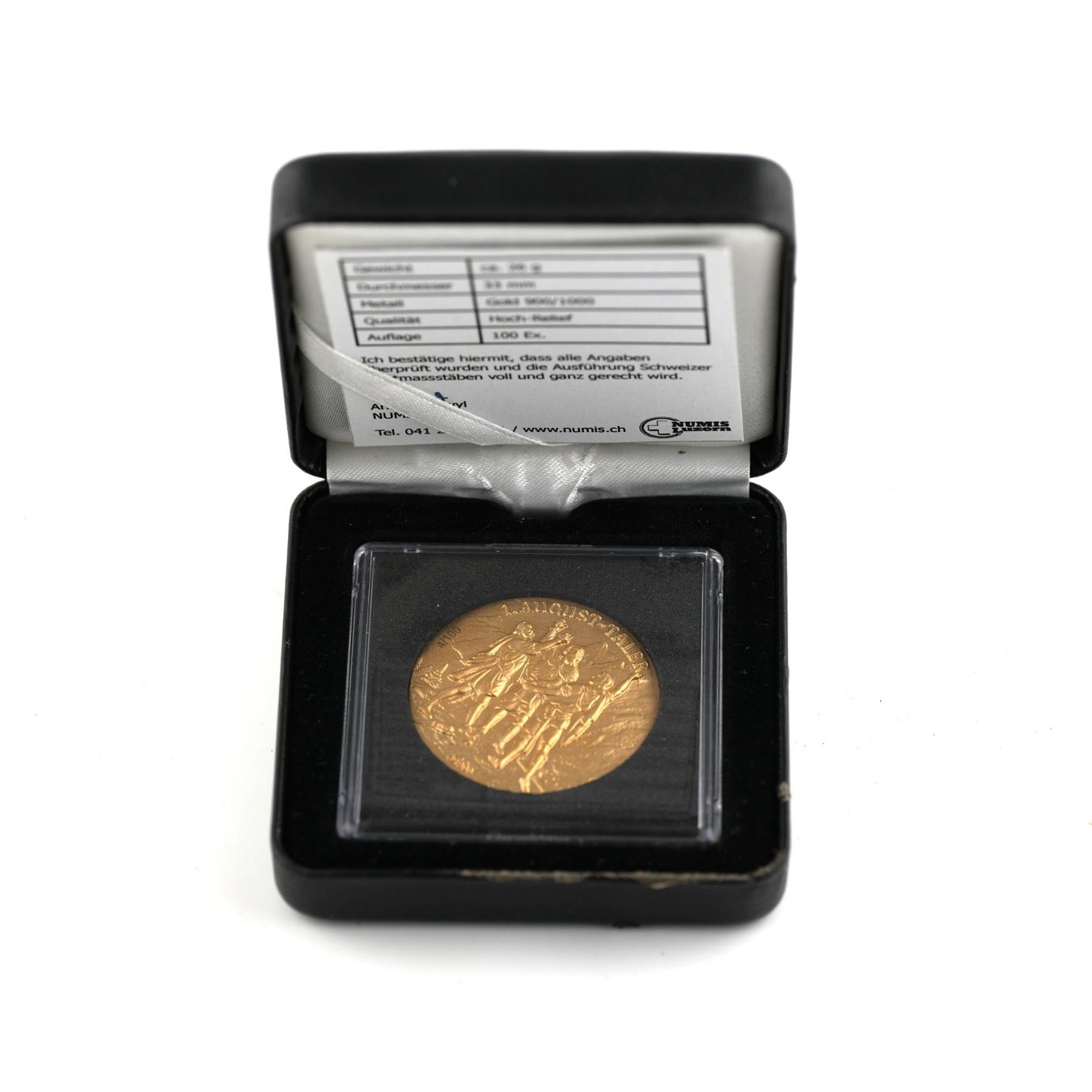 Medaillen: 1. August Taler Goldmedaille – Gebraucht aus Basel von Edelmetallhaus.com 2