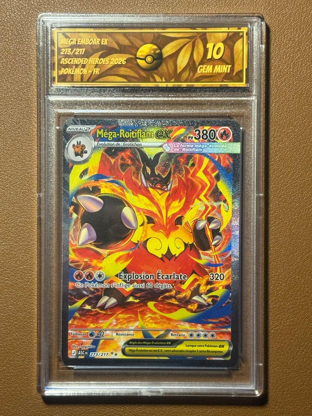 Pokémon Carte collezionabili: Mega Emboar EX 273/217 - SG 10 - Gem Mint - FR – Nuovo (secondo la descrizione) da Chêne-Bougeries venduto da Auction-Genevensis