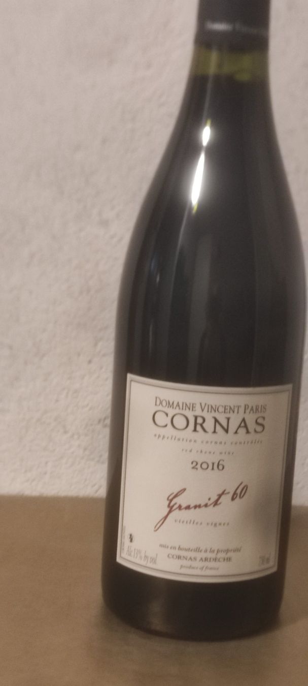 Vino: 1 x 75cl. - Cornas : "Granit 60" : Dom. V. Paris 2016 – Nuovo e nell'imballaggio originale da Les Evouettes venduto da rac59