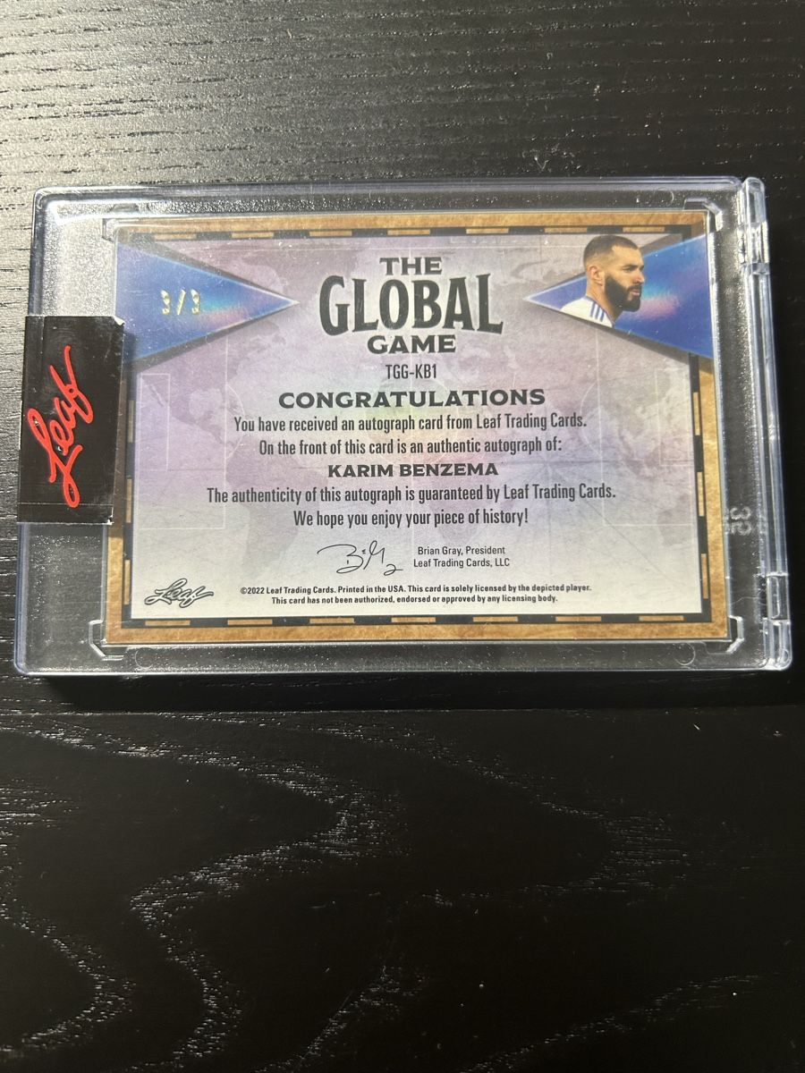 Carte collezionabili: Leaf Vibrance Benzema autographs 3/3 – Nuovo (secondo la descrizione) da Versoix venduto da Madgycian 1