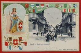 Prägekarte Basel 1906 -  Aeschervorstadt