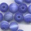 5 ex. Perle œil de chat 8 mm – Bleu / Perlen KATZENAUGE