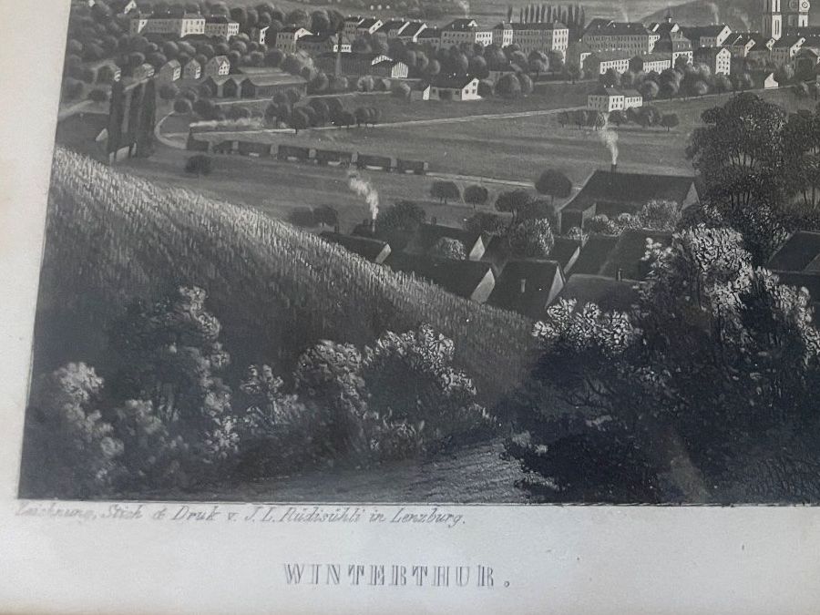 Incisioni: Kupferstich 1860 Winterthur – Usato da Volketswil venduto da rubin74 1